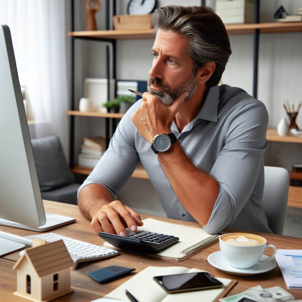 hombre pensando en comprar una vivienda